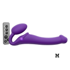VIBRATING BENDABLE STRAP-ON - M - PURPLE