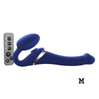 MULTI ORGASM BENDABLE STRAP-ON - M - NIGHT BLUE