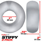 STIFFY 2-pack bulge cockrings - CLEAR ICE
